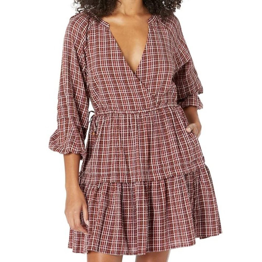 Madewell | Seersucker Wrap Mini Dress | NWT